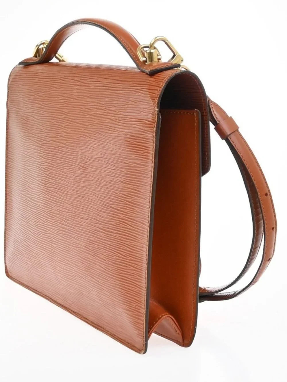 LOUIS VUITTON Monceau 2Way Shoulder Hand Bag Epi Leather Brown M52123 81YH920 - Picture 4 of 16